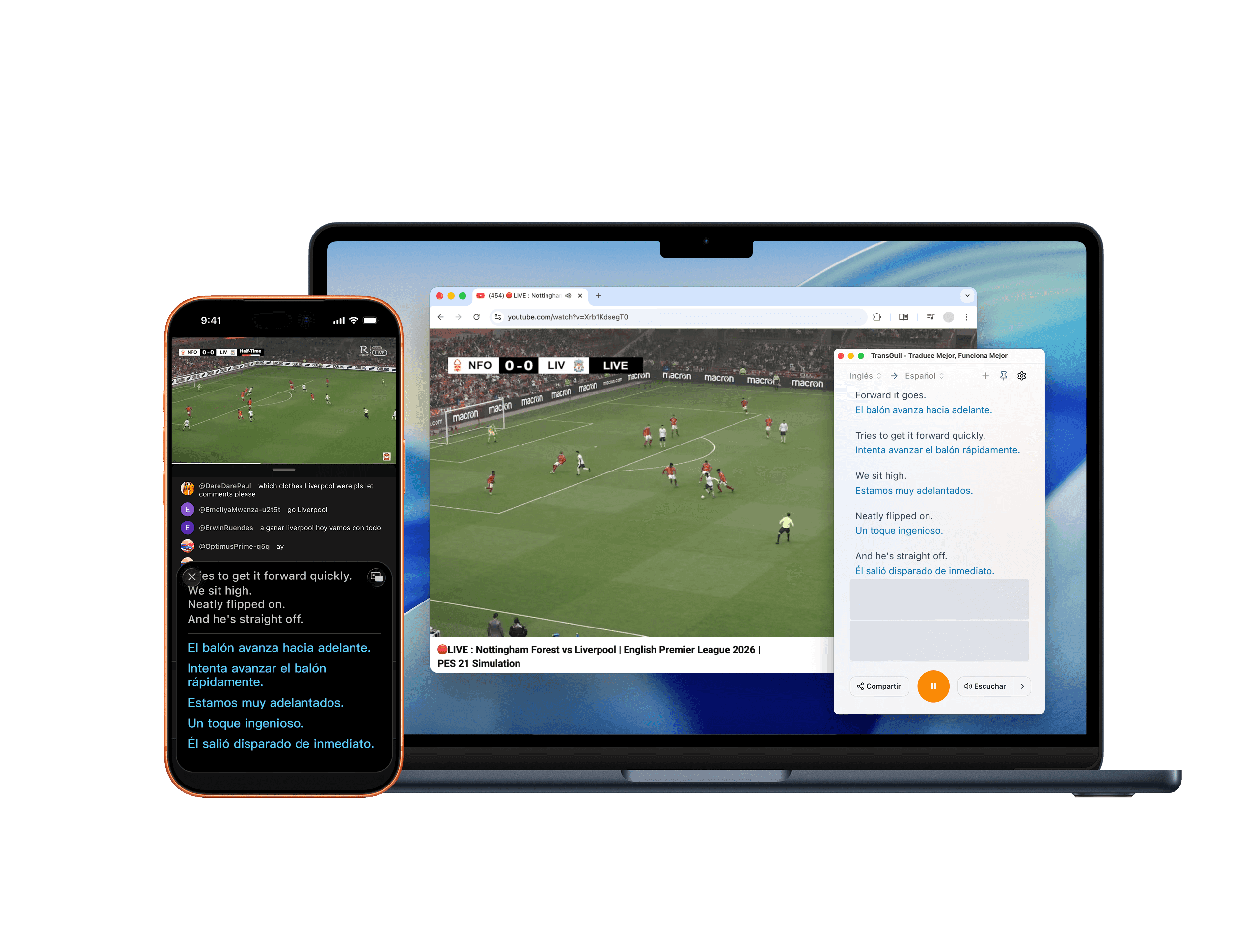 Live stream real-time translation demo