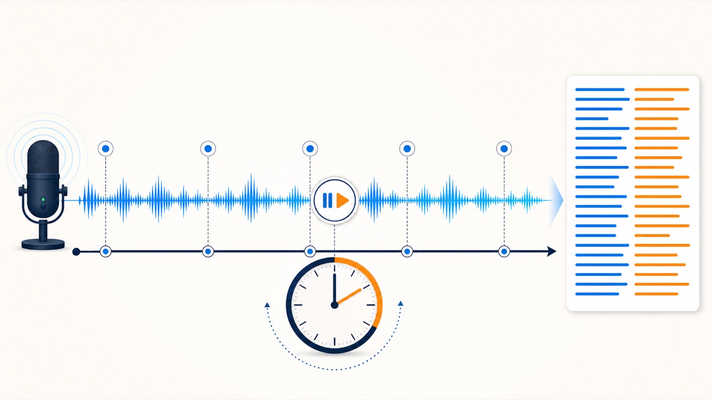 A continuous ten-minute translation test from microphone input through an uninterrupted transcript